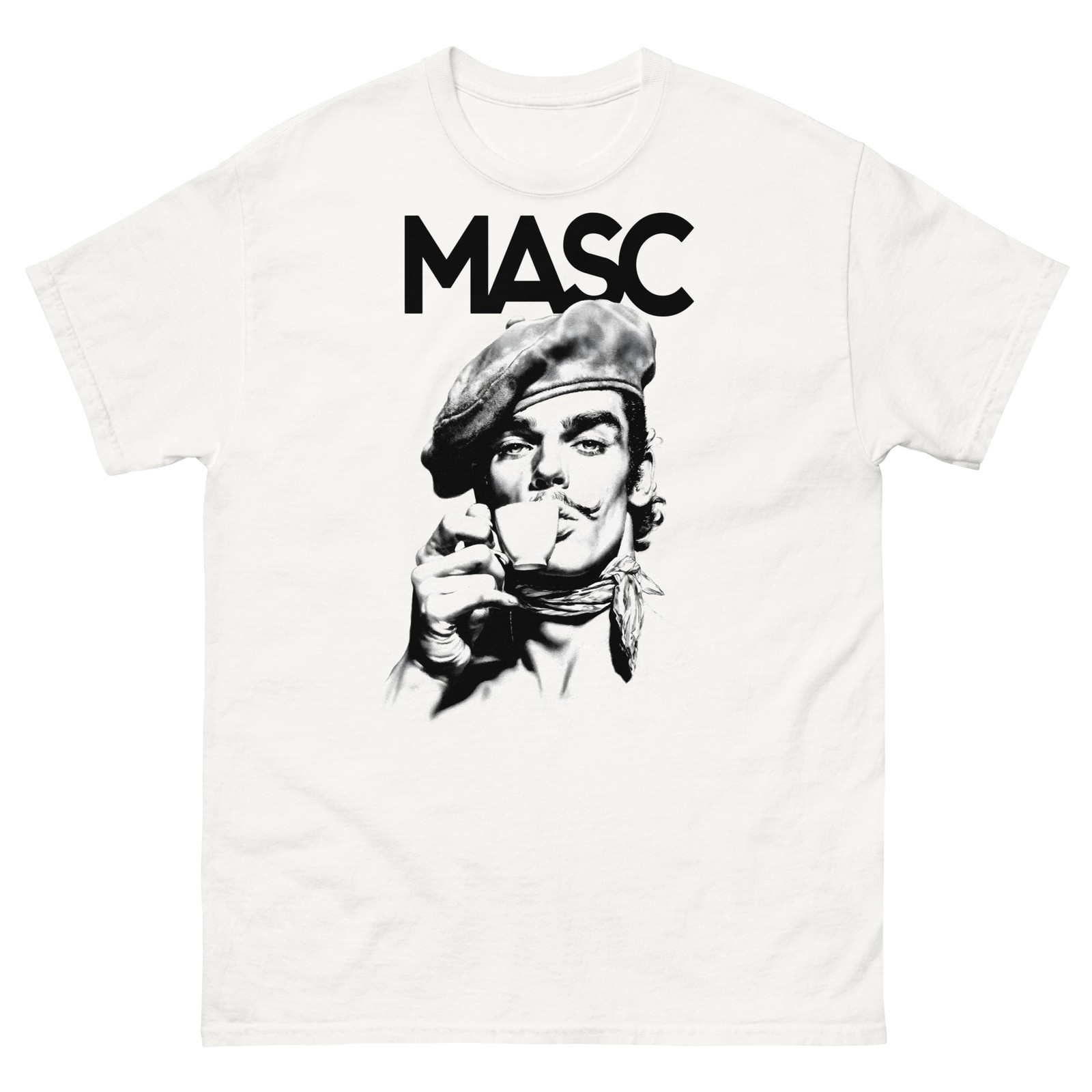 MASC T-Shirt | Tom of Finland Style Art Gay Leather Daddy Parody Tee