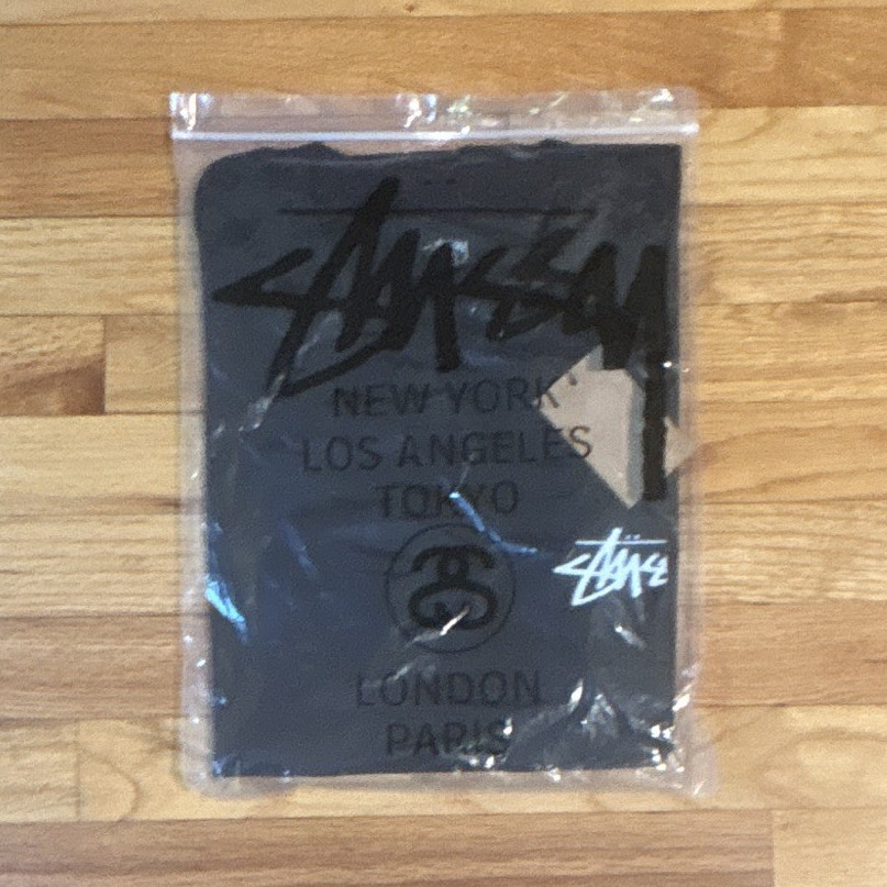 Stussy Men’s Black Dice Logo Graphic T-Shirt Crew Neck Short Sleeve S/M