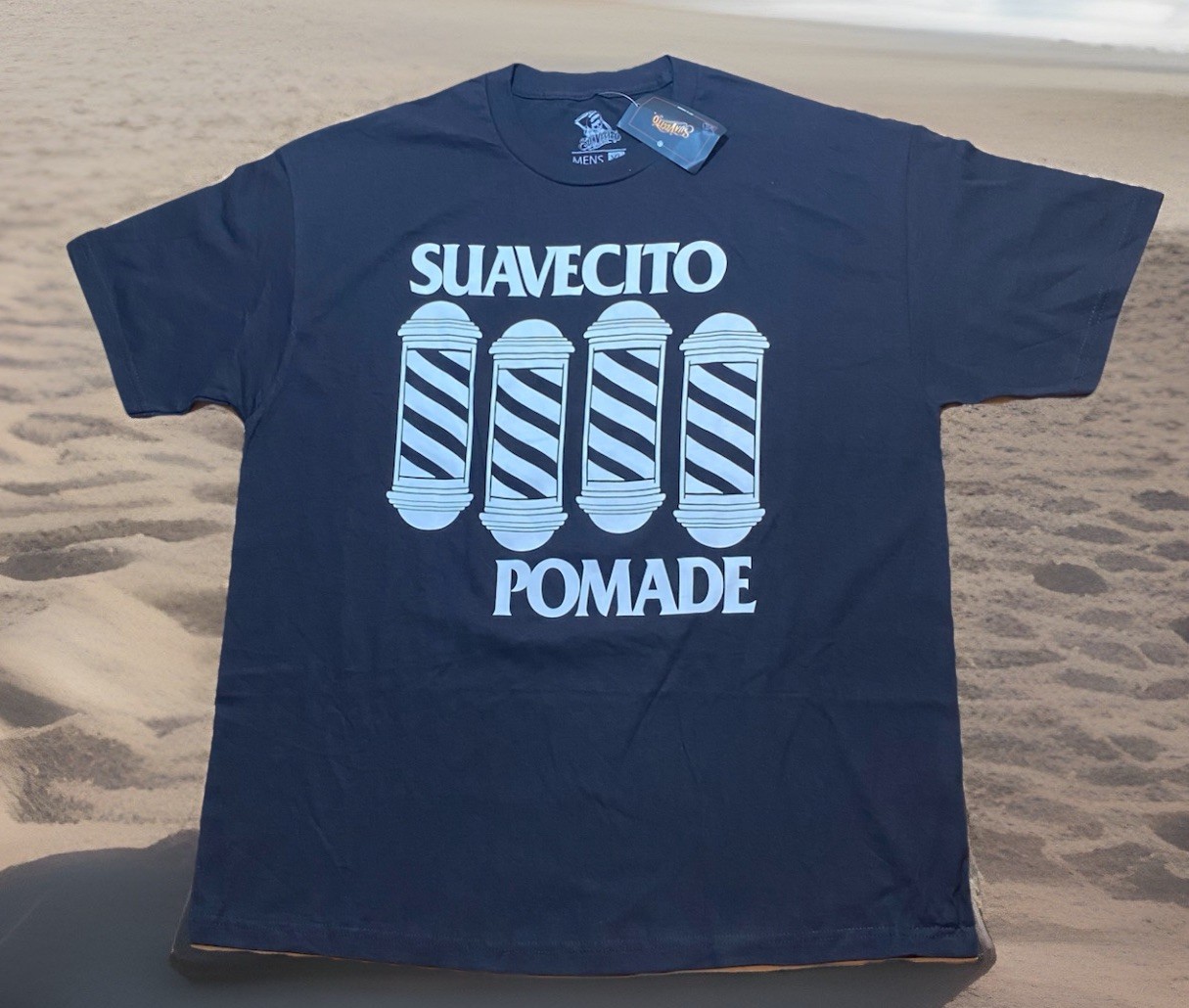 Suavecito Pomade NEW Large T-Shirt Barber Shop Made USA Hair Suave Pole Light