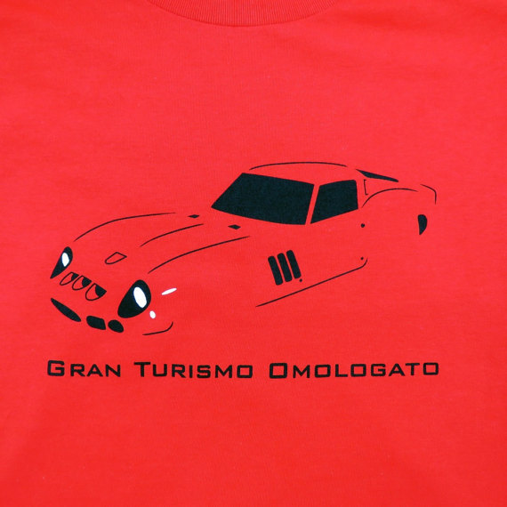 FERRARI 250 GTO T SHIRT GRAN TURISMO OMOLOGATO F1 SCCA ENZO GRAND TOURING RACE