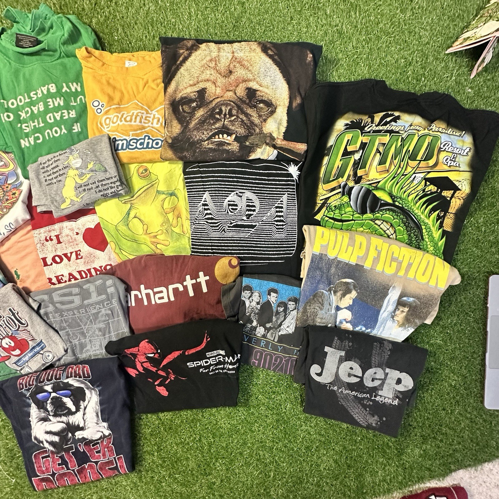 Lot of 20 Modern Graphic T Shirts Mixed Size Wholesale Bulk Reseller Y2K A24