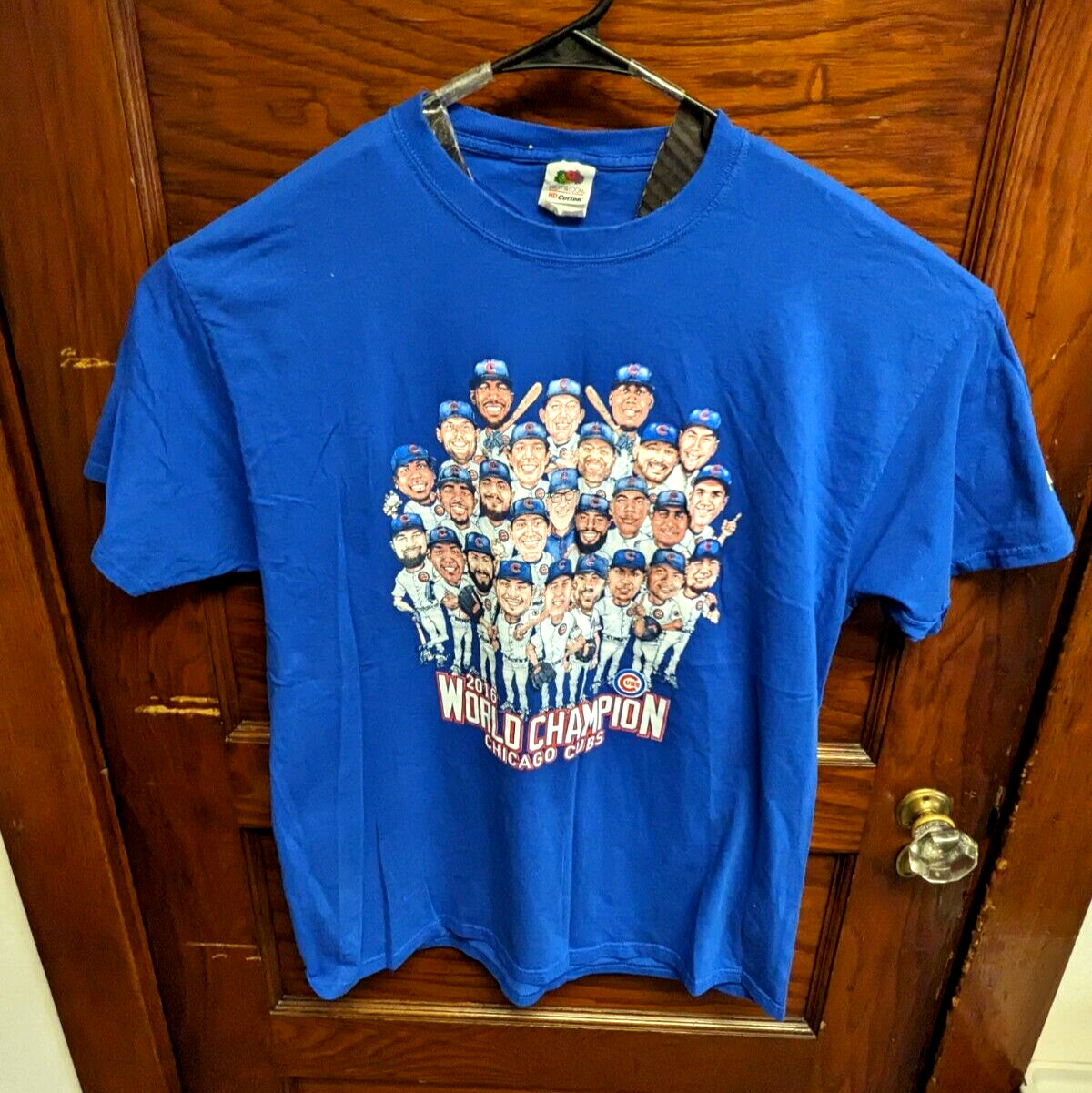 2016 Chicago Cubs Champions Cartoon Tee Caricature Team Budweiser XL Graphic