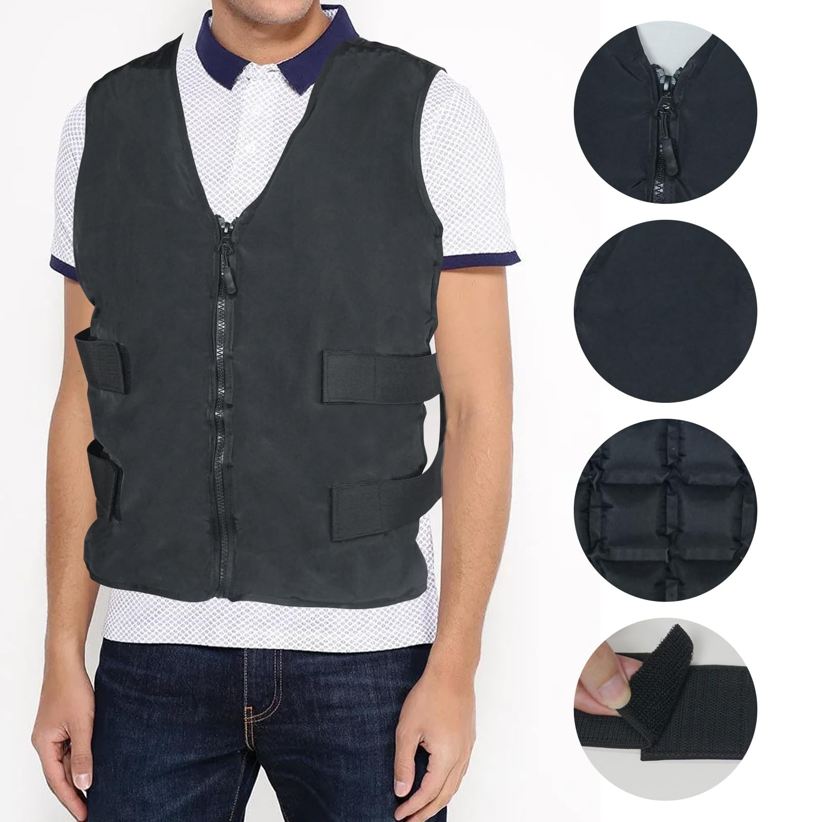 Adjustable Cooling Vest with 84 Ice Cells – 360° Full-Body Cooling，One-Size f…