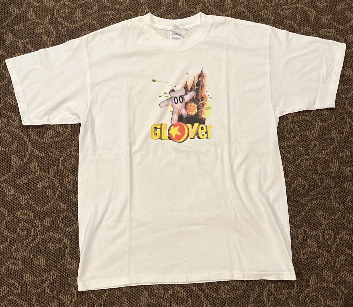 Vintage Glover 1998 Nintendo 64 N64 Video Game Promo T-Shirt 90s White XL RARE🔥