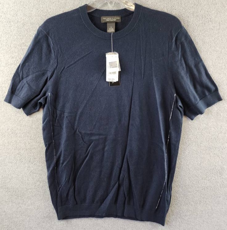 The Men’s Store at Bloomingdale’s Cashmere Blend Sweater Tee S True Navy S/S