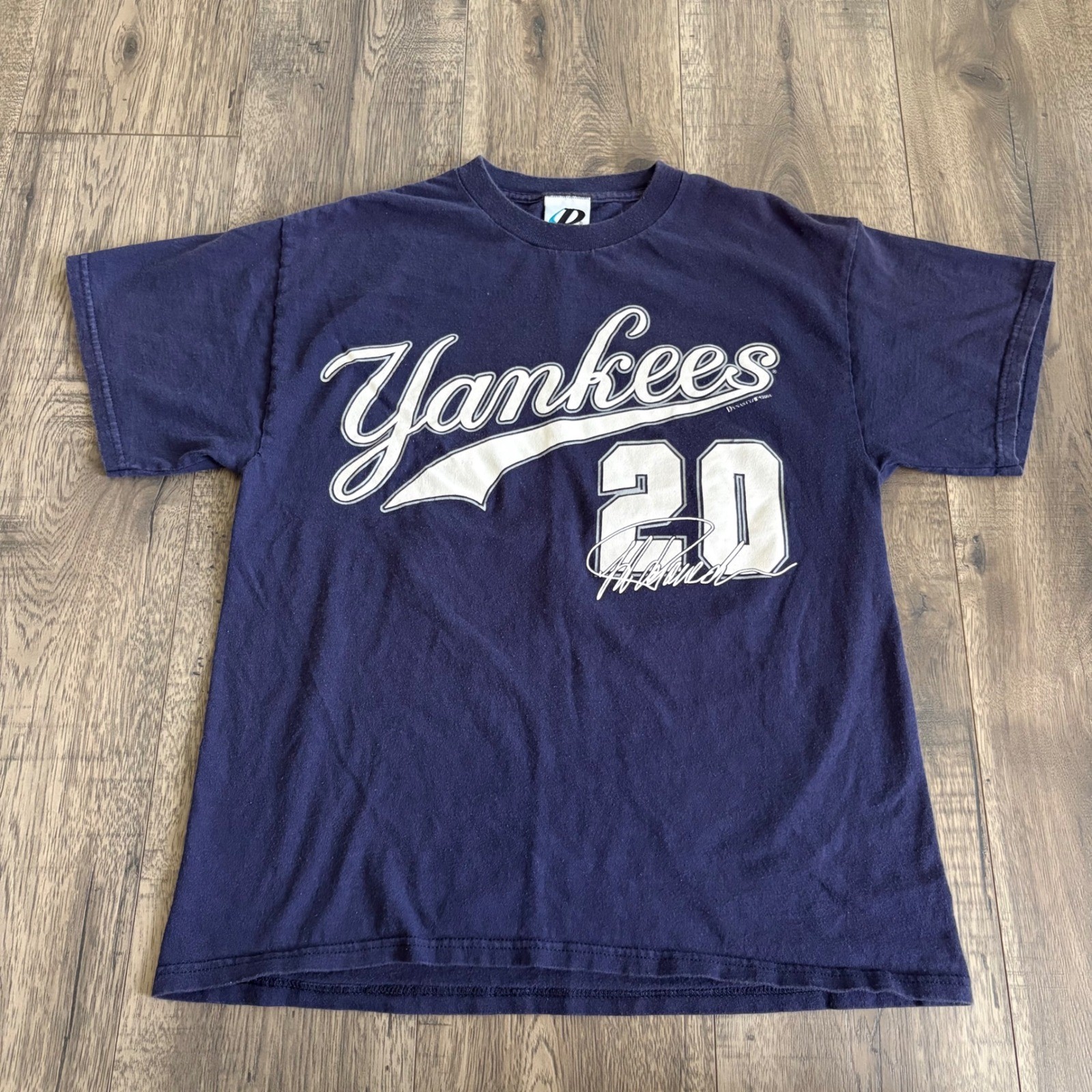 Dynasty New York Yankees T-Shirt Mens Medium Navy Blue Jorge Posada 2004