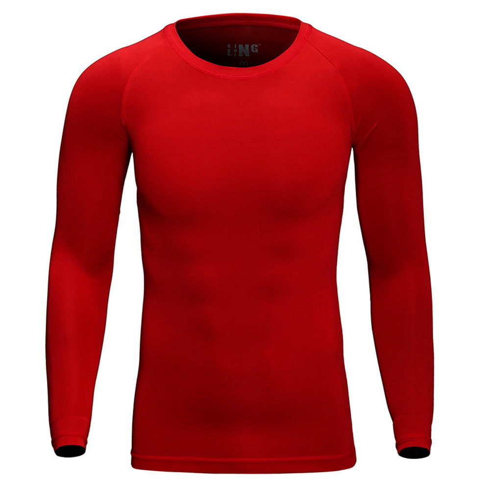 Undershirts Long Sleeve O-neck Underwear Workout Quick Dry Windproof Shirts Tops
