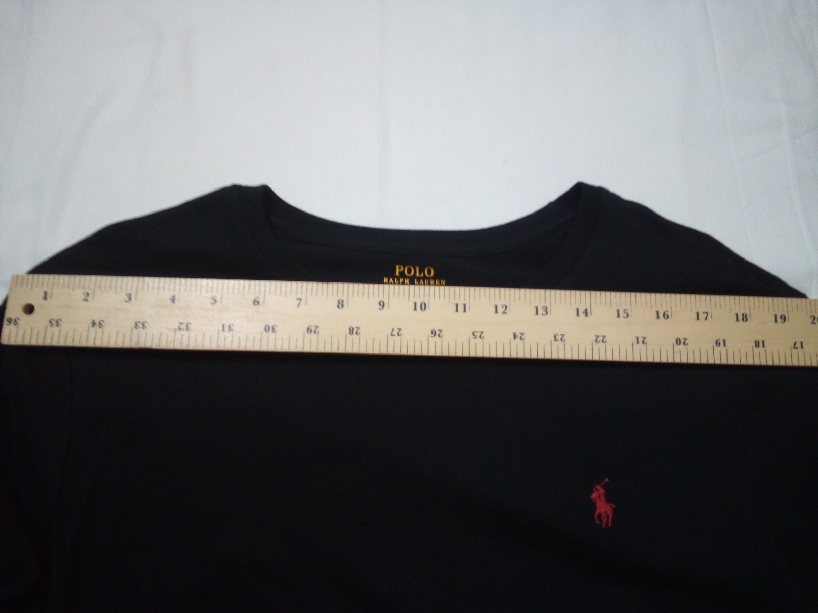 Polo Ralph Lauren T-Shirt Men XL Custom Fit Black Red Pony Crew Short Sleeve