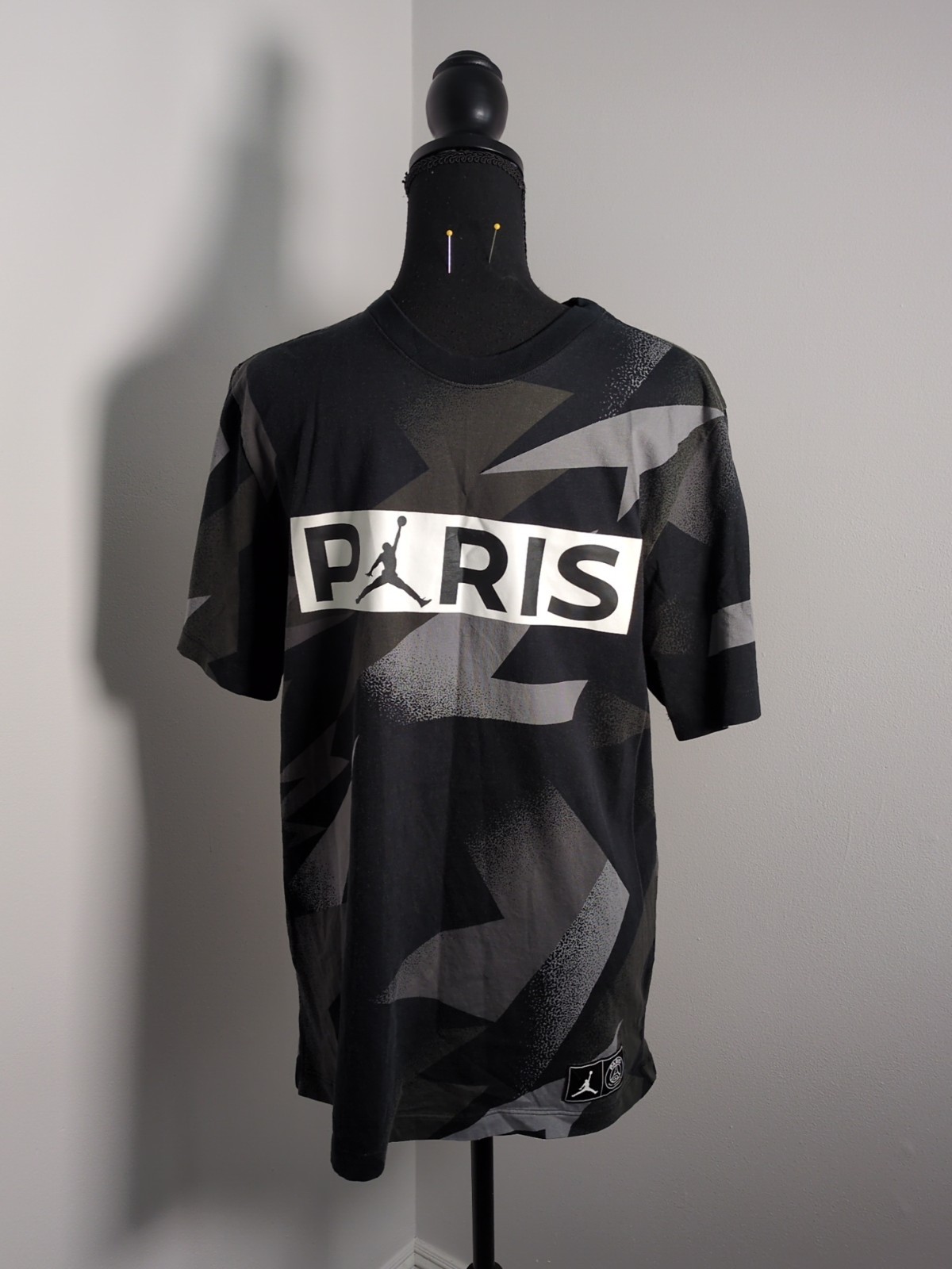 Air Jordan Saint Germain Ici C’est Paris Graphic PSG Black Shirt Mens Sz Medium