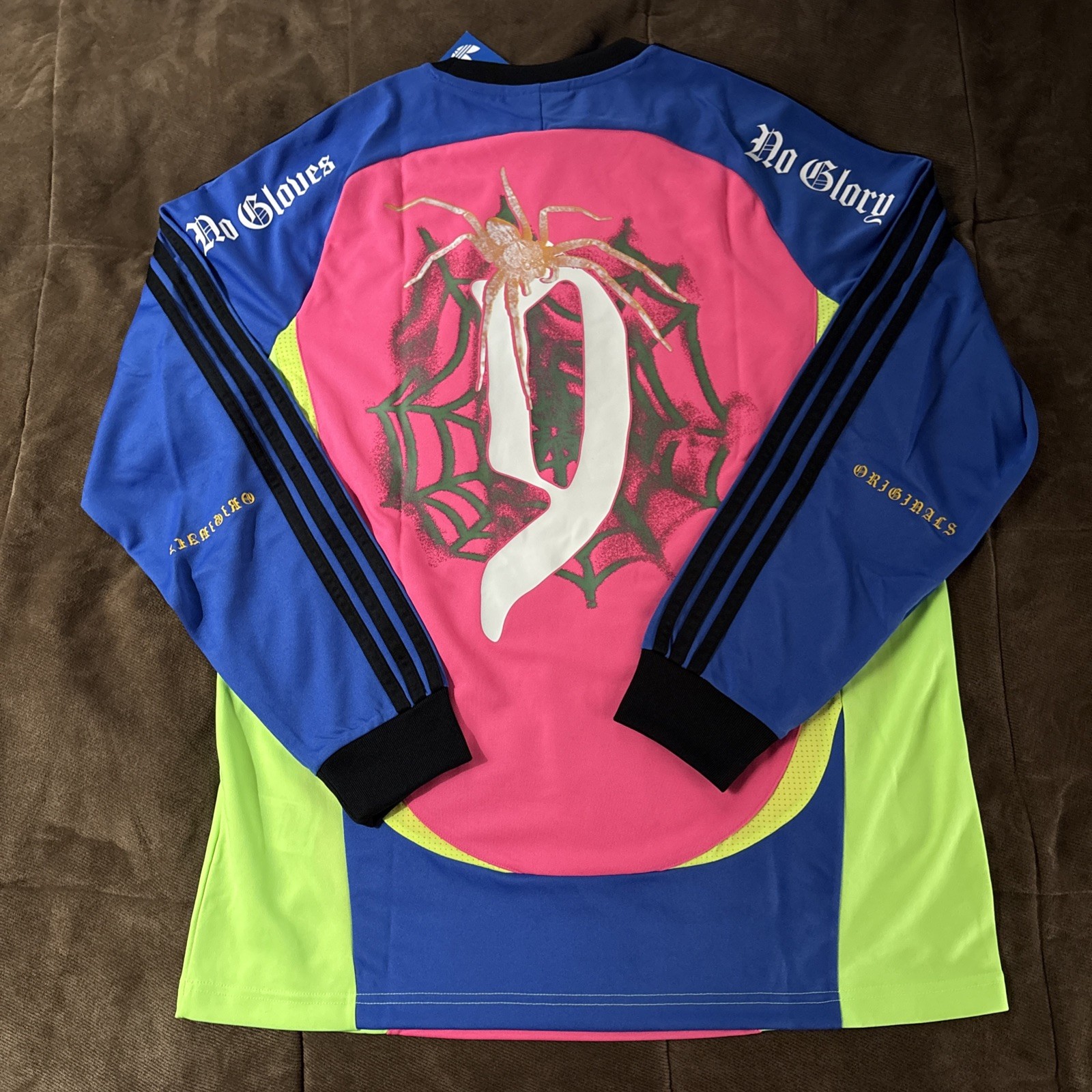 Adidas Mens Size M Pink Blue Green JW0203 Spiders Goalkeeper Loose Jersey Shirt