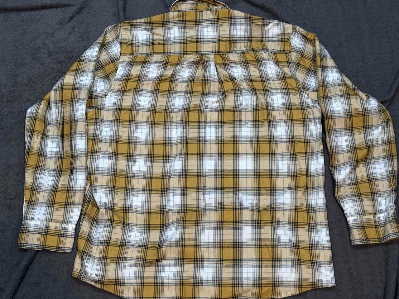 DIXXON Lager Flannel Men 2XL XXL Brown Plaid Pleated Button Up Biker Brew