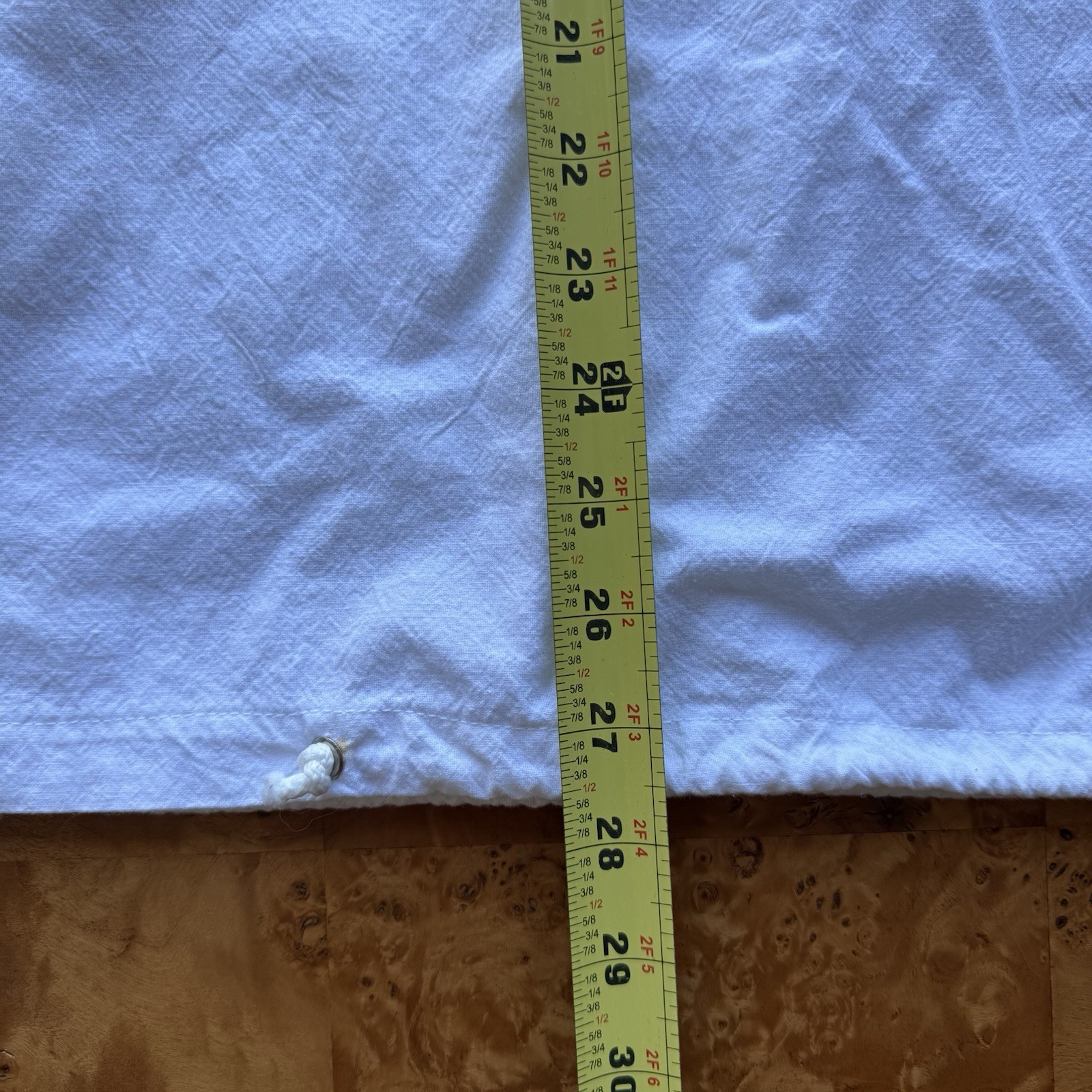 White Shirt Mens XL White Mexican Beach Casual Flour Sack Drawstring Tourist