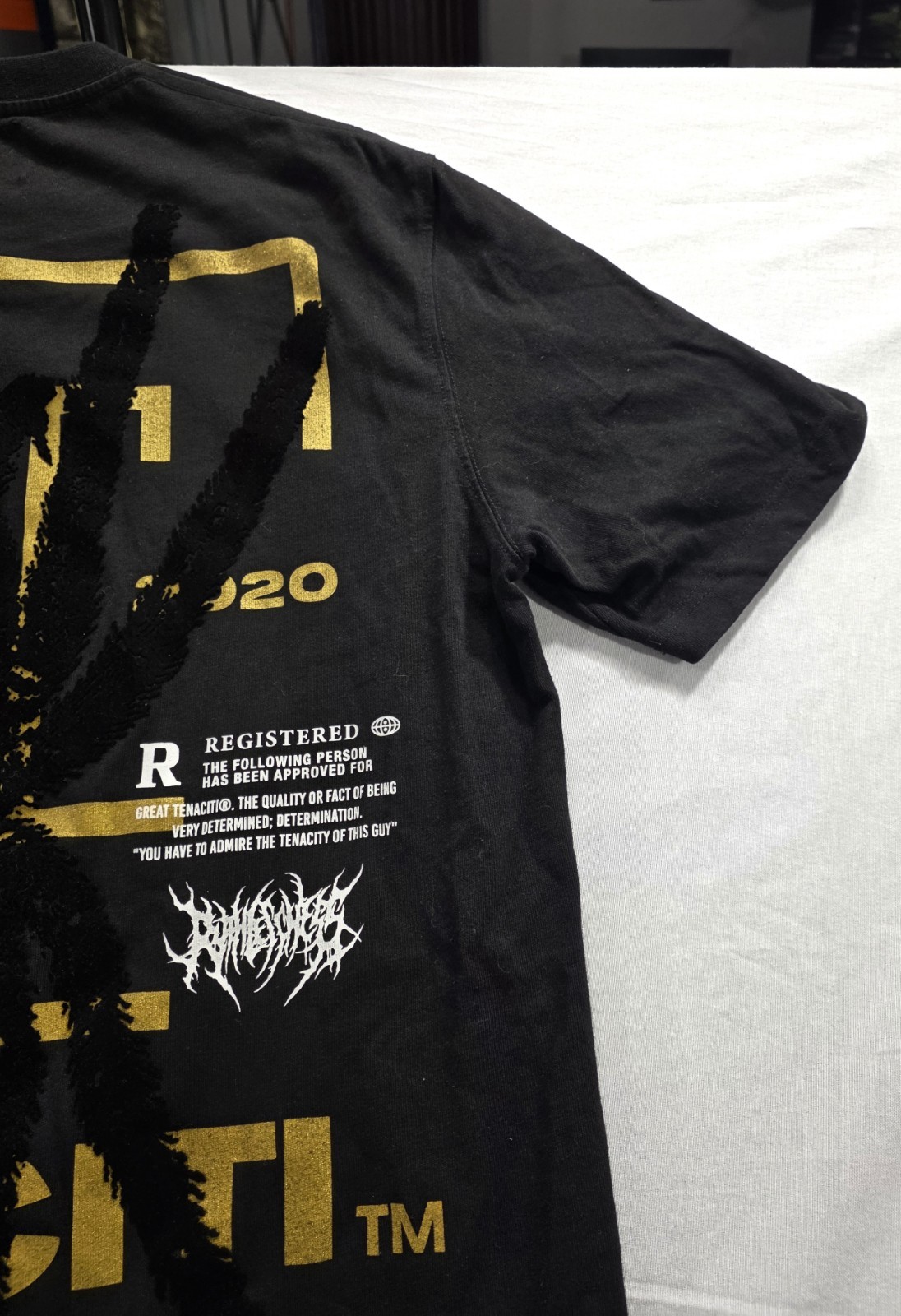 TENACITI Studios – Spider Staple 2 Tee (Nu Spider) Black & Gold Men’s Size XXL