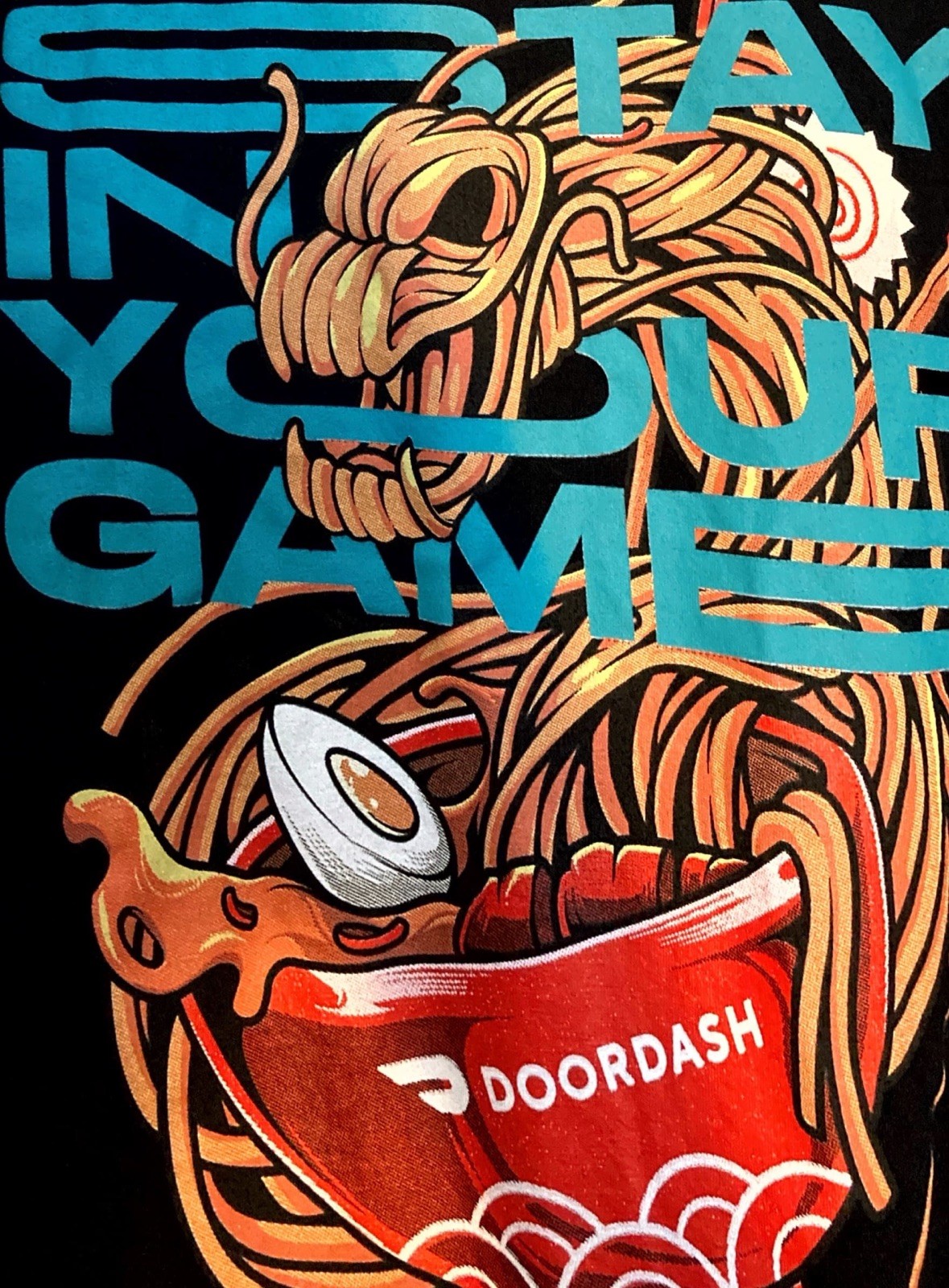 Exclusive Door Dash Brand Men’s Black XL T-Shirt w/Red Gamer Bucket Hat(NYCCC)