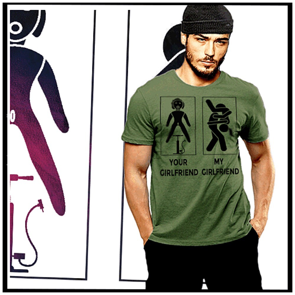 BDSM T-Shirt your girlfriend a blowup doll my girlfriend the funny gag sexy tee