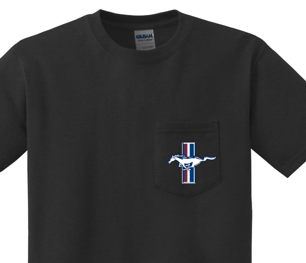 Mens Pocket T-shirt – Ford Mustang Clothing Apparel Accessories Gifts Dad Tee