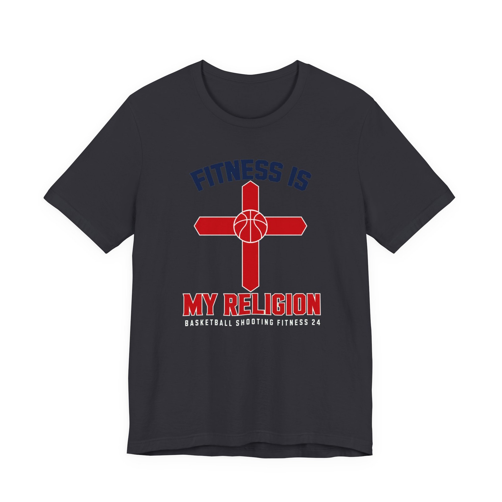 Fitness Is My Religion T-Shirt Christian Gym Workout Sports Graphic Tee