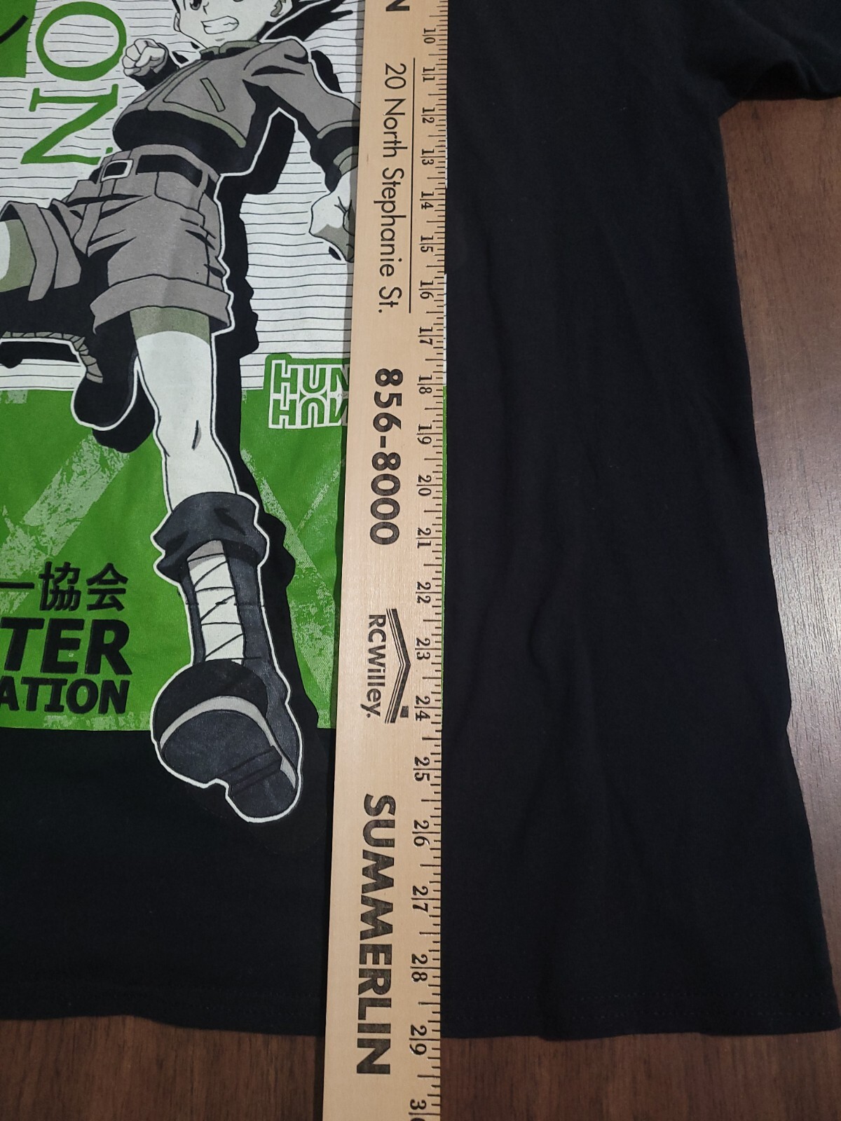Hunter X Hunter Gon Men Large Anime Graphic Black Green Short Sleeve Shirt L218