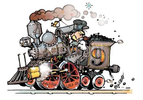 Steam Engine Locomotive Mens & Kids T-Shirt #4089 Dave Deal Lionel Train No. 9