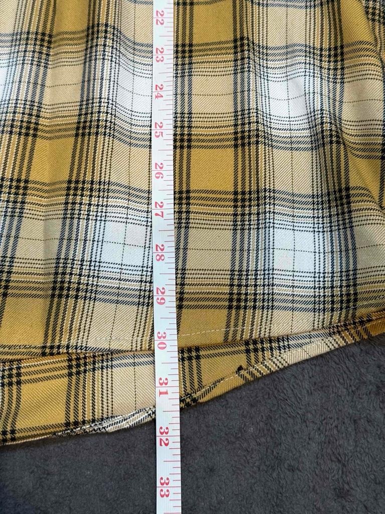 DIXXON Lager Flannel Men 2XL XXL Brown Plaid Pleated Button Up Biker Brew
