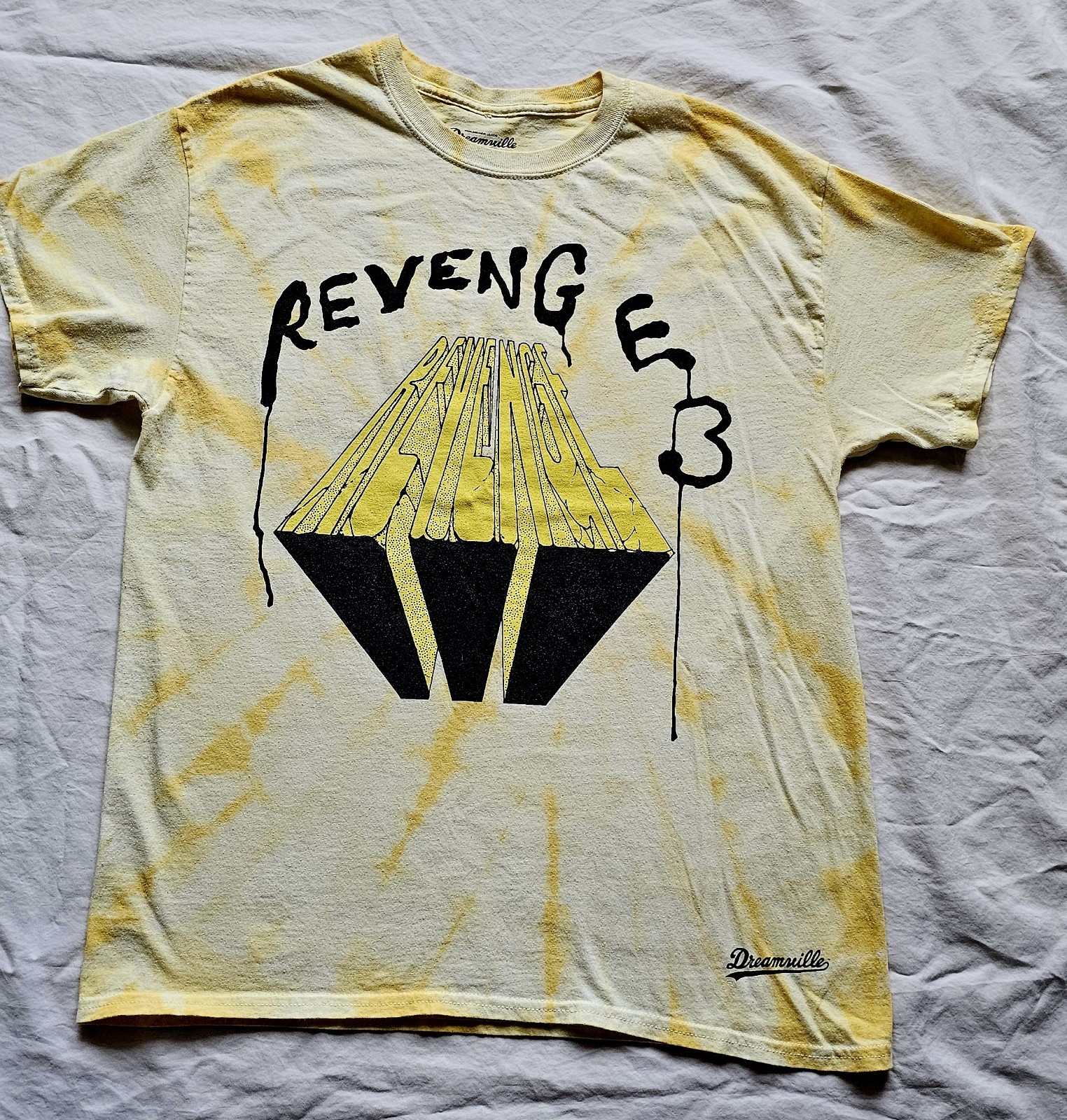 Dreamville J. Cole Revenge Tie Dye Graphic T-Shirt Men’s Streetwear Hip Hop