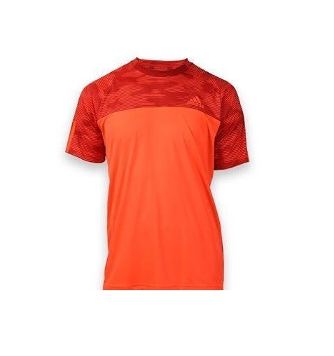 Adidas Tennis Response Tee Crew T-Shirt Short Sleeved Solar Red/Power Red AA7111