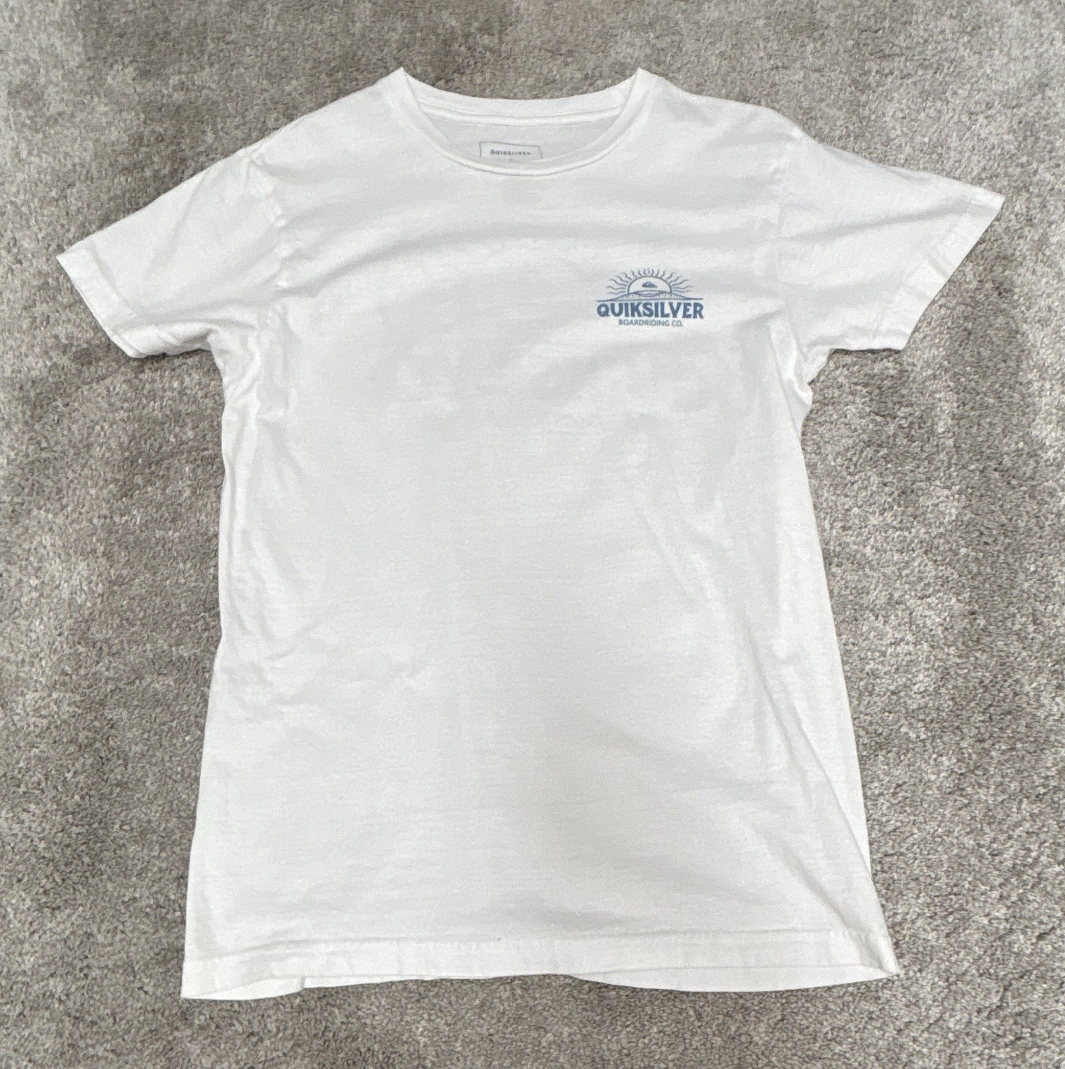 Quiksilver White Men’s Small Crew Neck Short Sleeve T-Shirt FREE SHIPPING