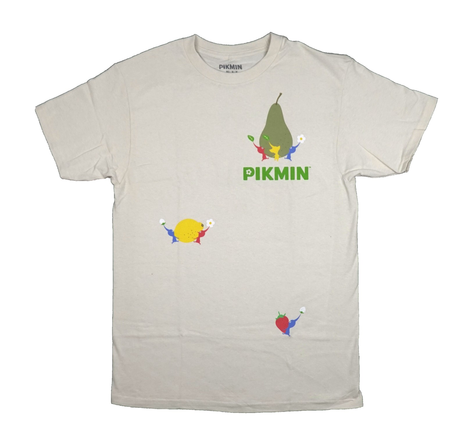 Pikmin New Adult T-Shirt – Fruit Carrying Pikmins Front & Back