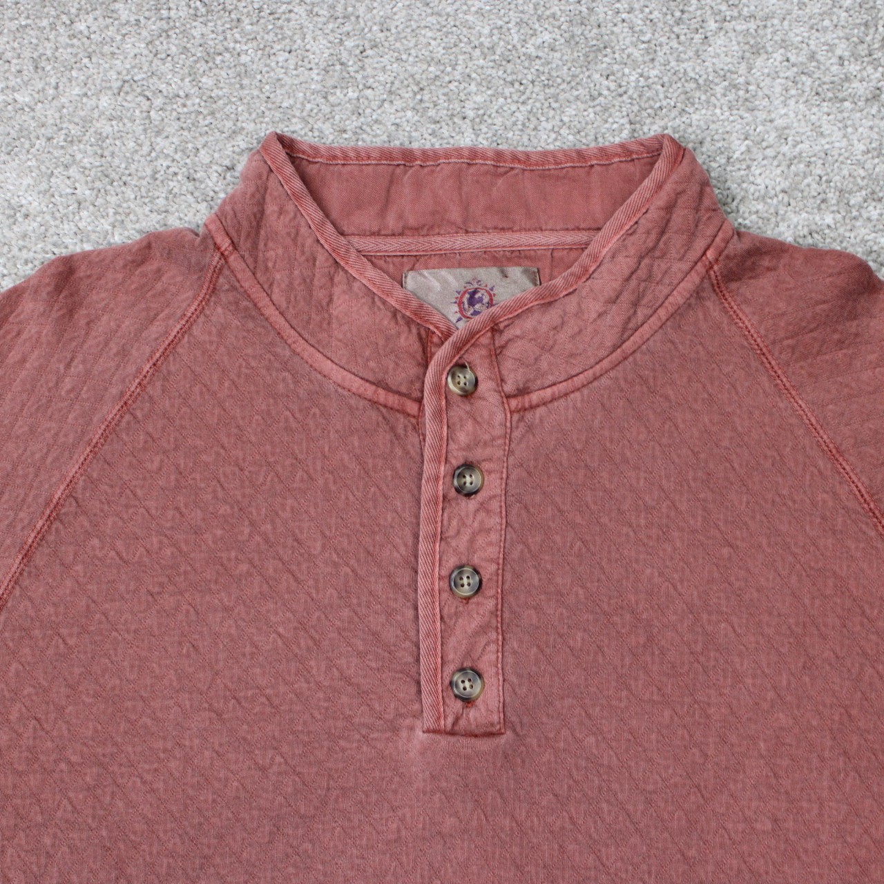 The Territory Ahead Shirt Mens XL Red Quilted Cotton/Poly Elbow Pads Long Sleeve