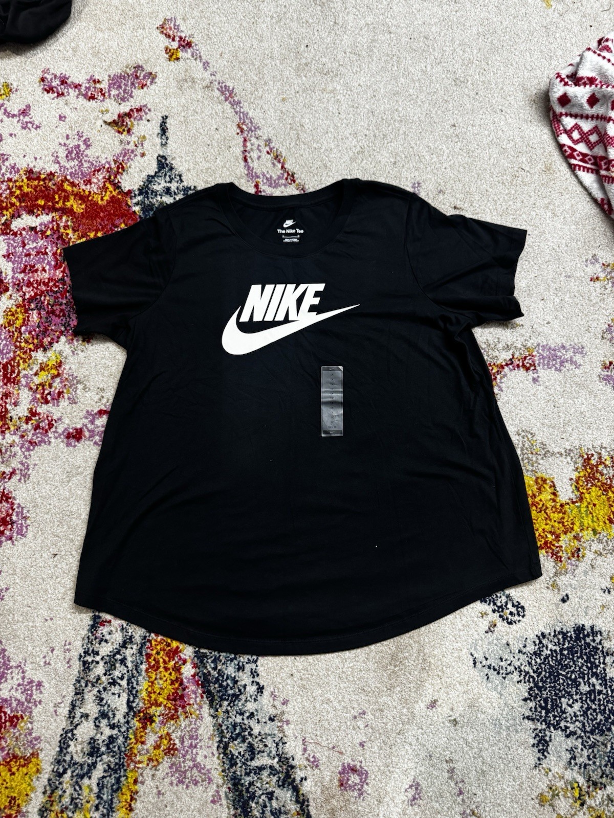 Nike Icon Future T Shirt Mens L Black Short Sleeve Swoosh Logo Cotton Crewneck