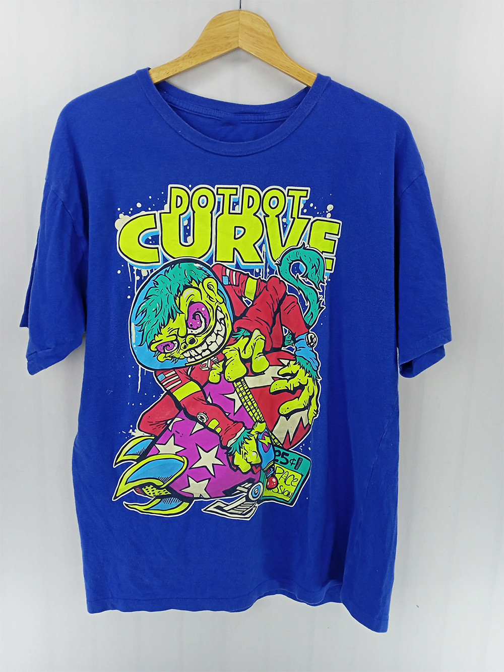 New Popular Dot Dot Curve Blue T-Shirt Cotton Full Size S-5XL RD250