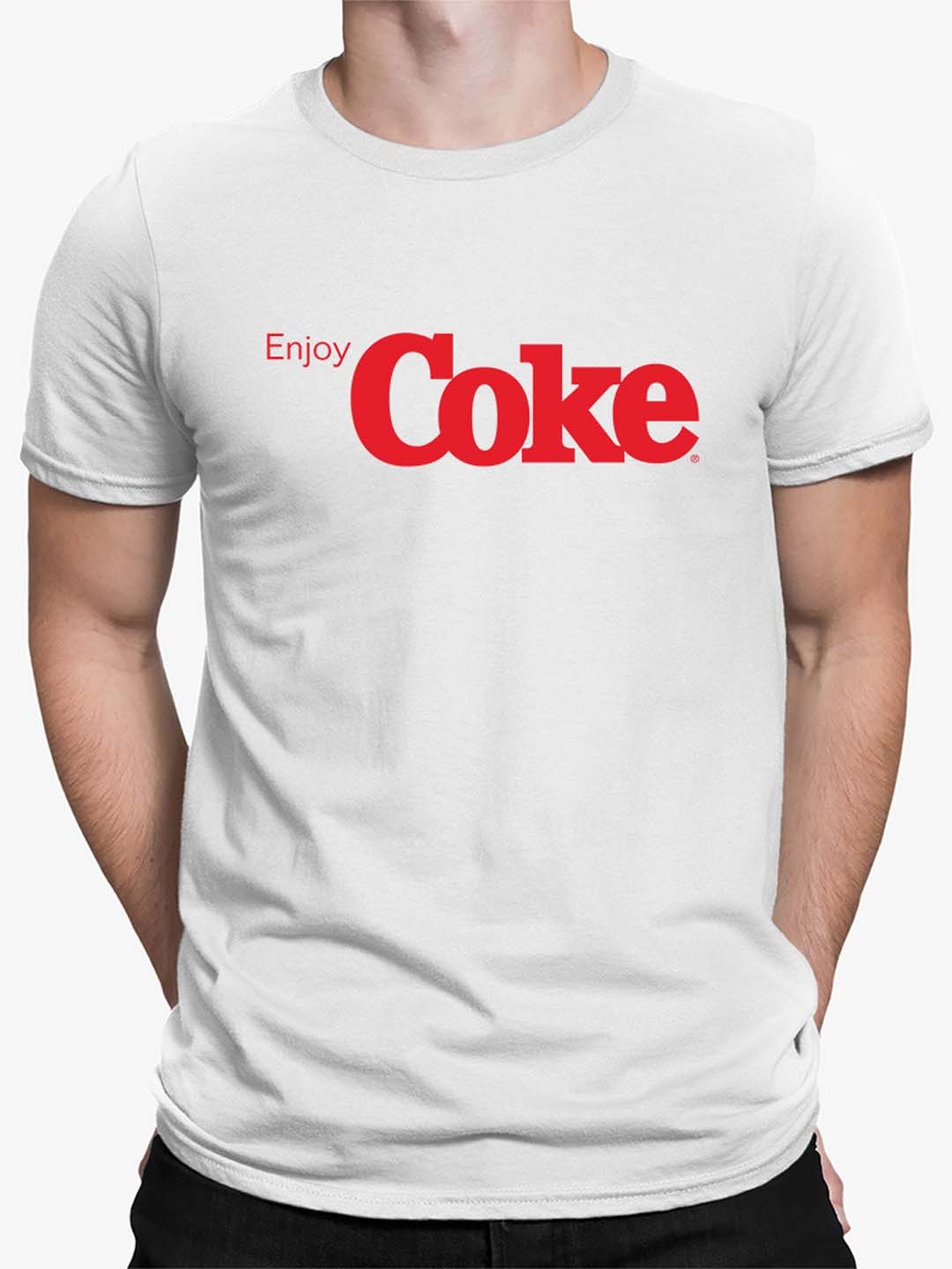 Officially Licensed Coca-Cola Enjoy Coke – Classic Retro Logo Men’s T-shirt
