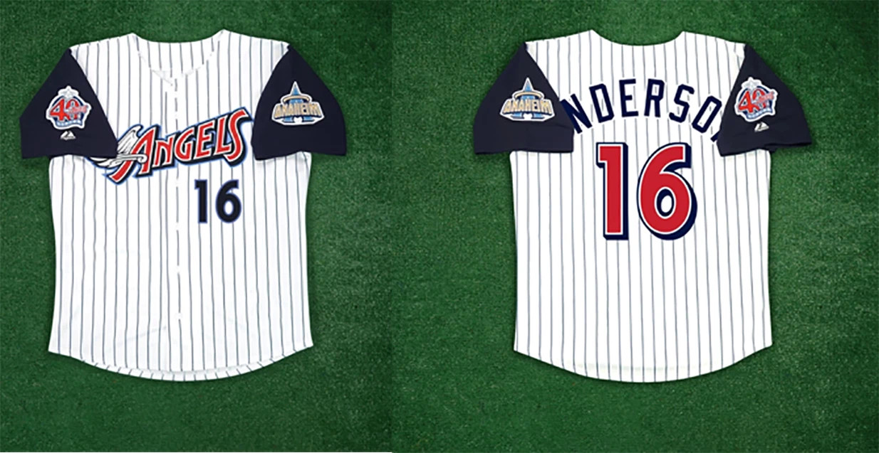 Reprint NEW Garret Anderson Baseball Jersey Reprint Polyester S-6XL MI689