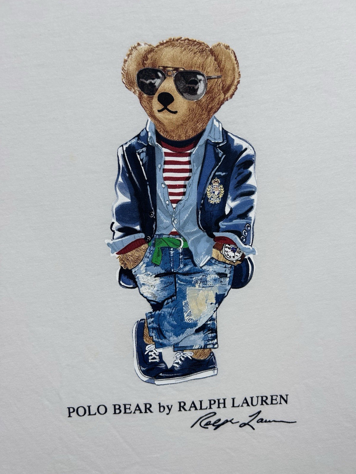 Polo Ralph Lauren Custom Fit Polo Bear T-Shirt Size 3XB Big White Preppy S/S