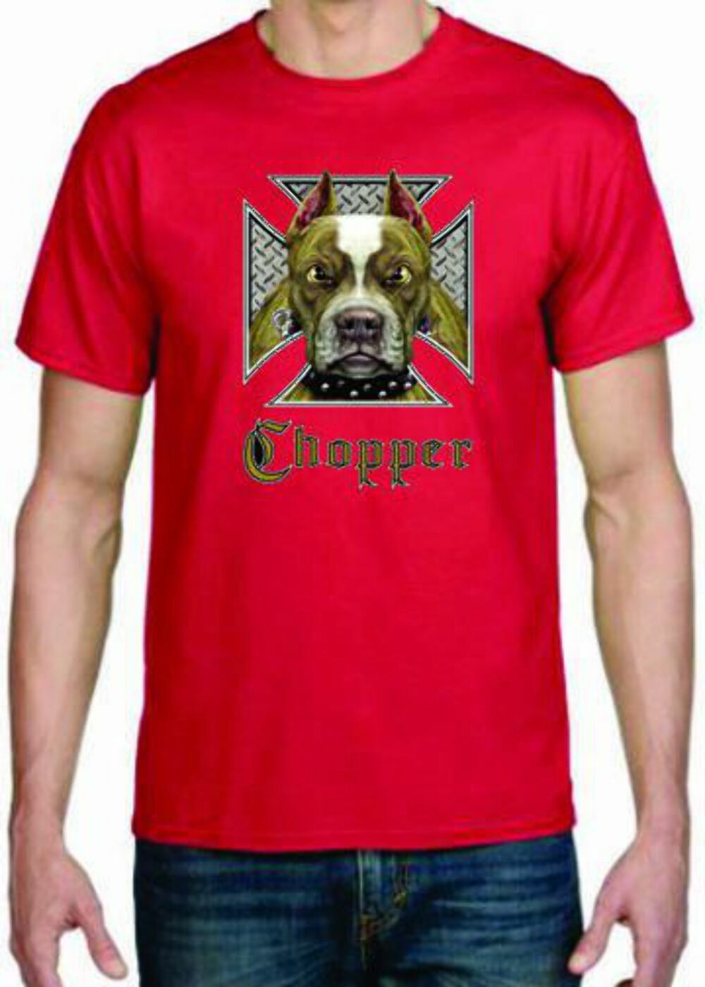 Adult DryBlend® T-Shirt – ( CHOPPER – BIKER / CHOPPER / PIT BULL)