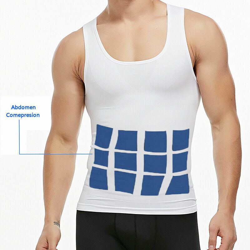 Men’s Toning Vest Compression Shirt Tank Gynecomastia Belly Control Body Shaper