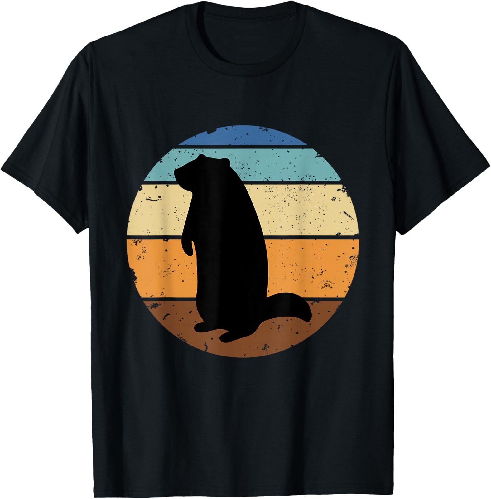 Groundhog Retro – Funny Woodchuck Groundhog Day T-Shirt Size S-4XL