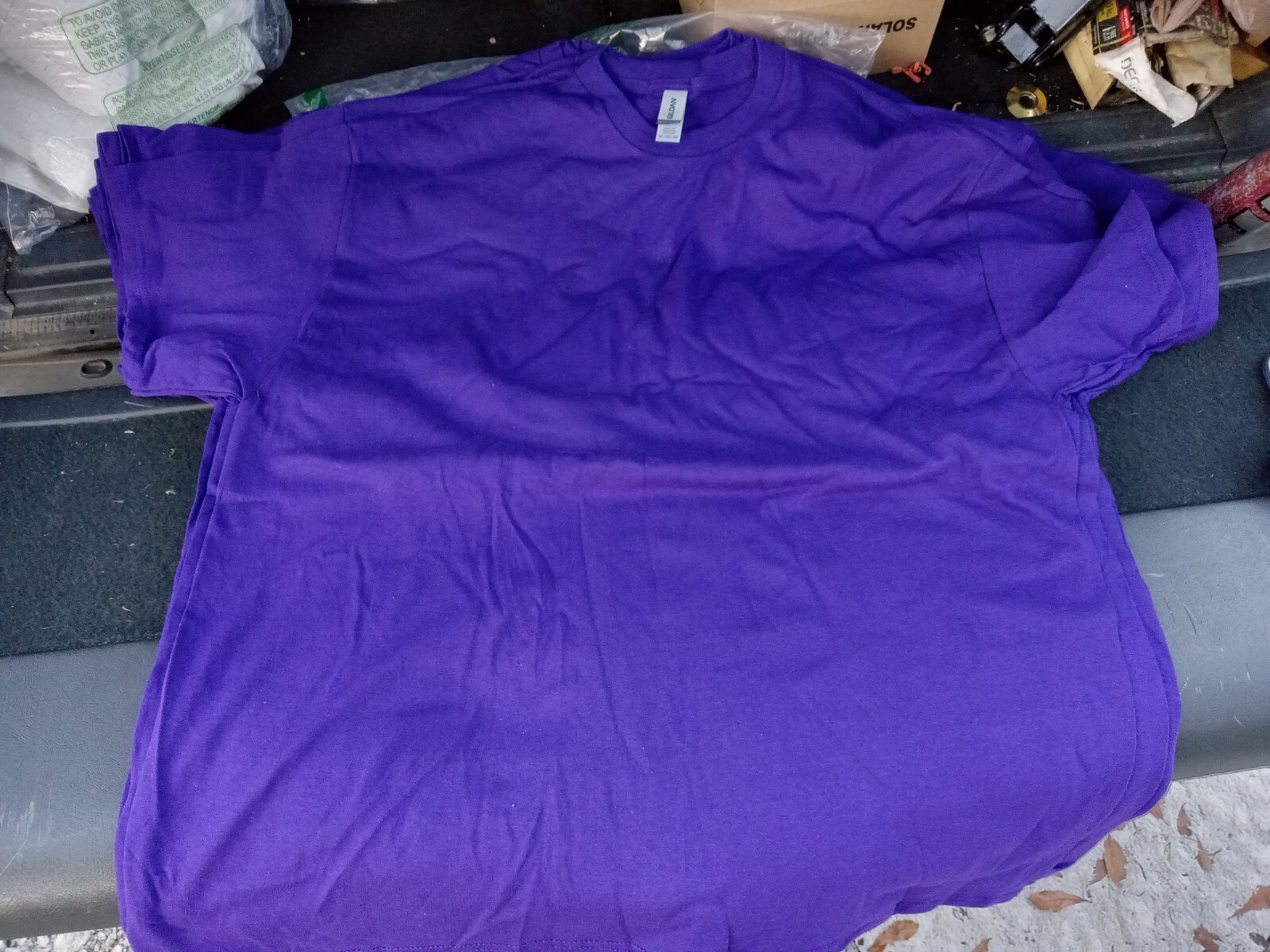 2XL Gildan T-Shirt Tee Short Sleeve Heavy Cotton Solid Blank, Purple