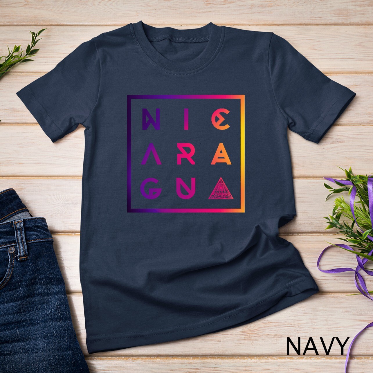 Colorful Geometric Nicaragua Premium T-Shirt Unisex T-shirt