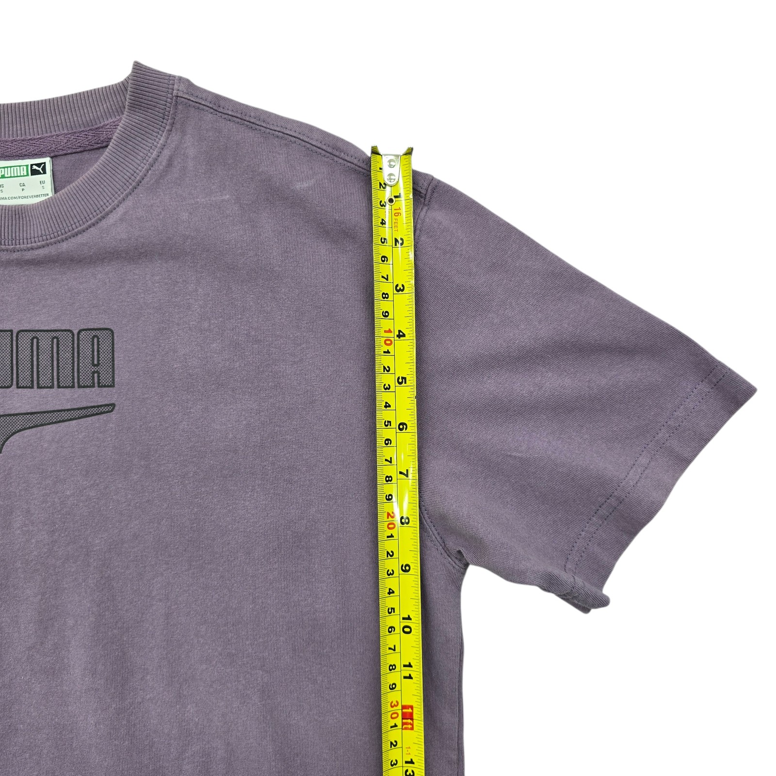 Puma Forever Better Purple S Men’s Crew Neck T-Shirt Embroidered Logo