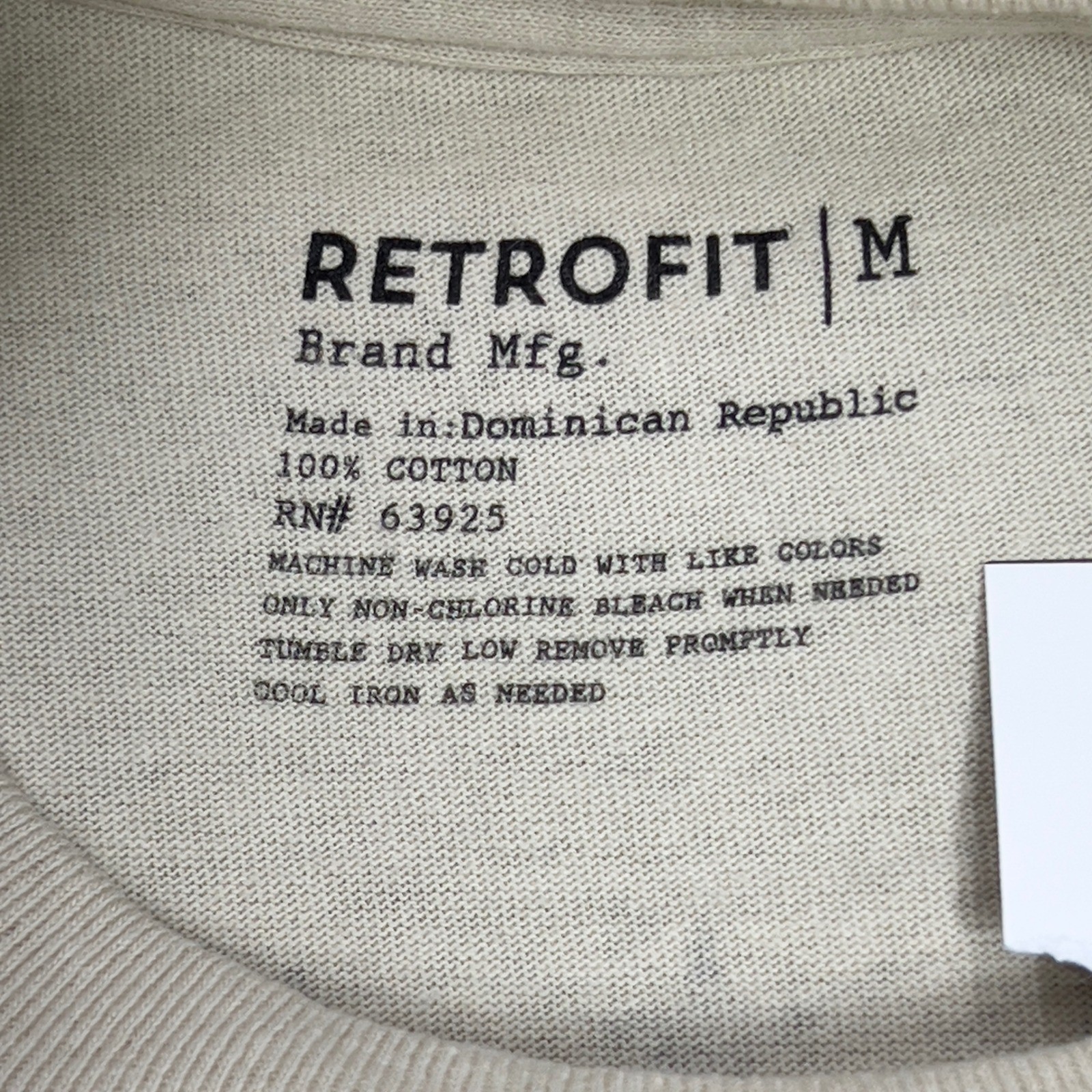 RETROFIT Graphic T Shirt Butterfly Skull Moth EVOLVE Print Cream Mens Medium