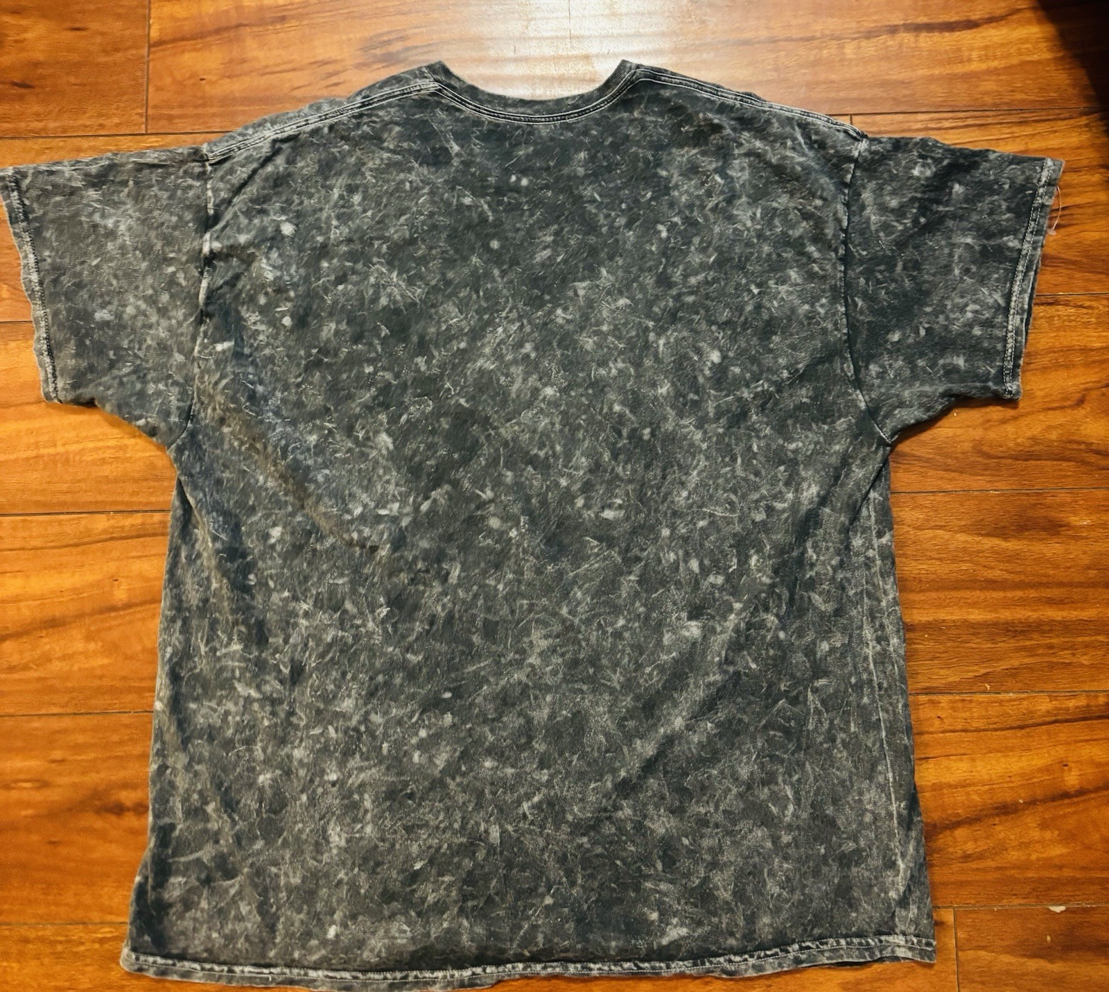Toei Animation Dragon Ball Z Vegeta Acid Wash Graphic Black Cotton XL T-Shirt