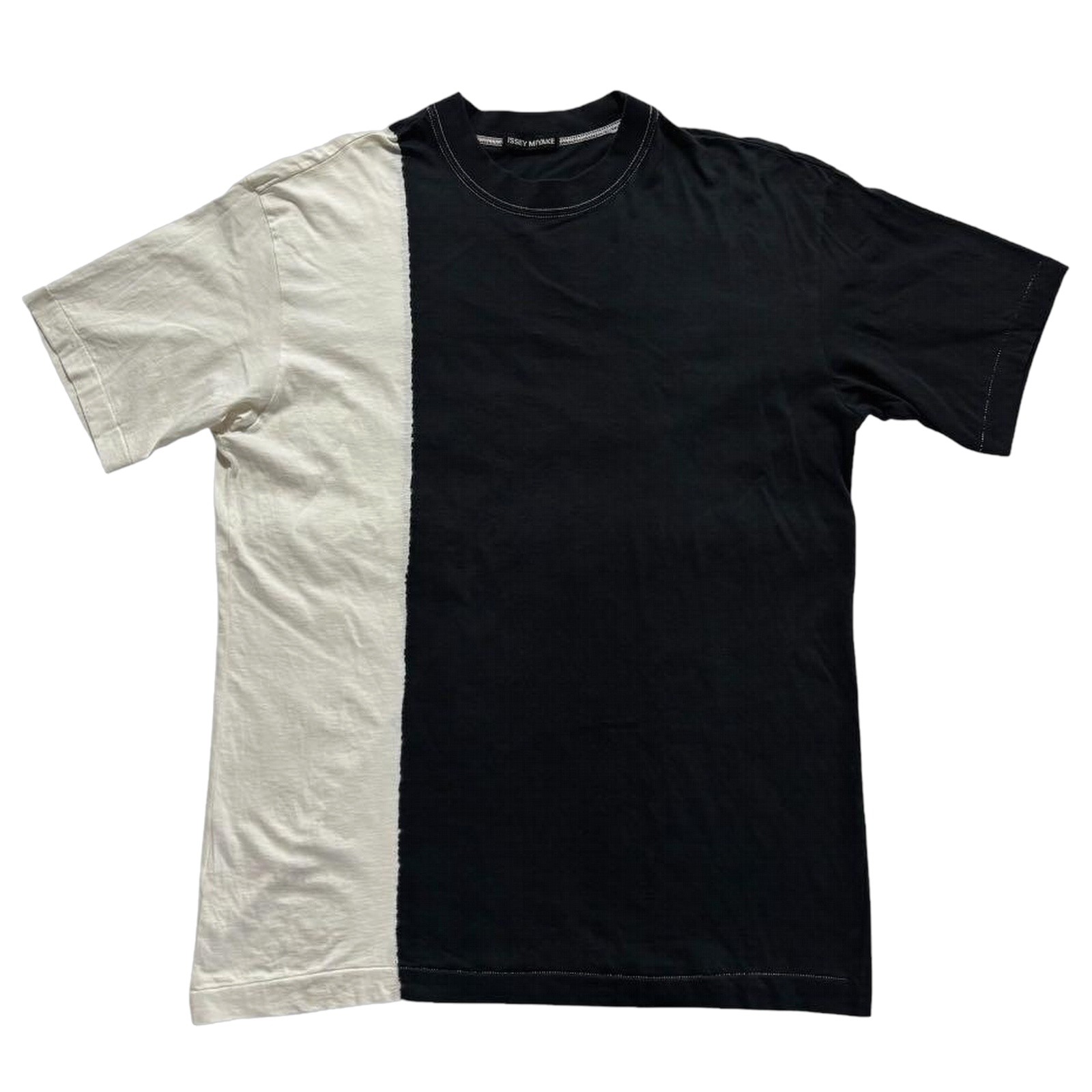 ISSEY MIYAKE 03SS Bicolor Panel Short Sleeve T-Shirt Black White M F/S