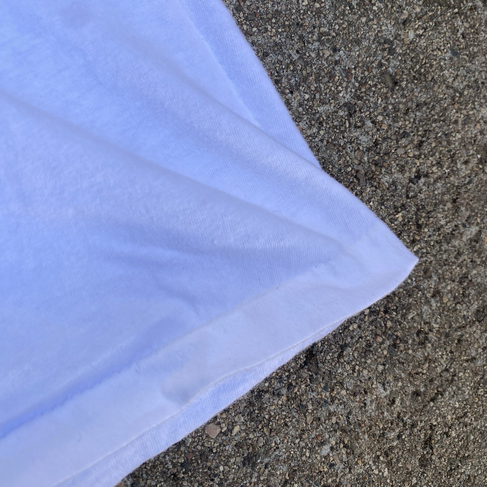 Vintage 90s Hanes Classics Plain White Tee Shirt Medium Single Stitch Blank