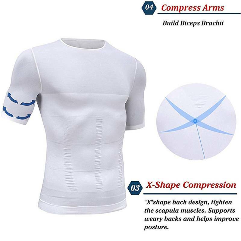 Men’s Slimming Body Shaper Vest Abs Abdomen Compression Shirt Workout Tank Top