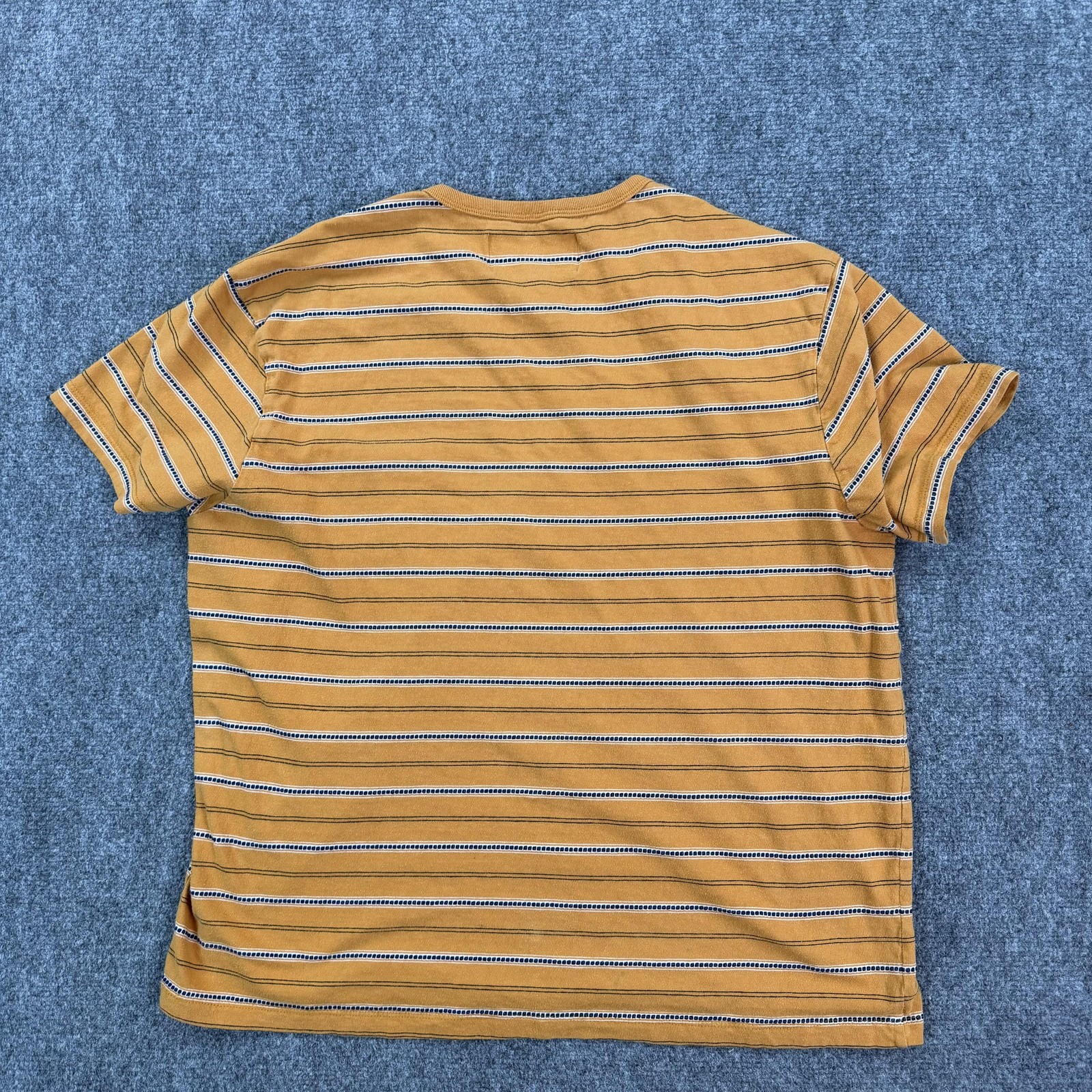 Corridor New York Shirt Mens Medium Yellow NYC Stripe Pocket Tee India Jersey