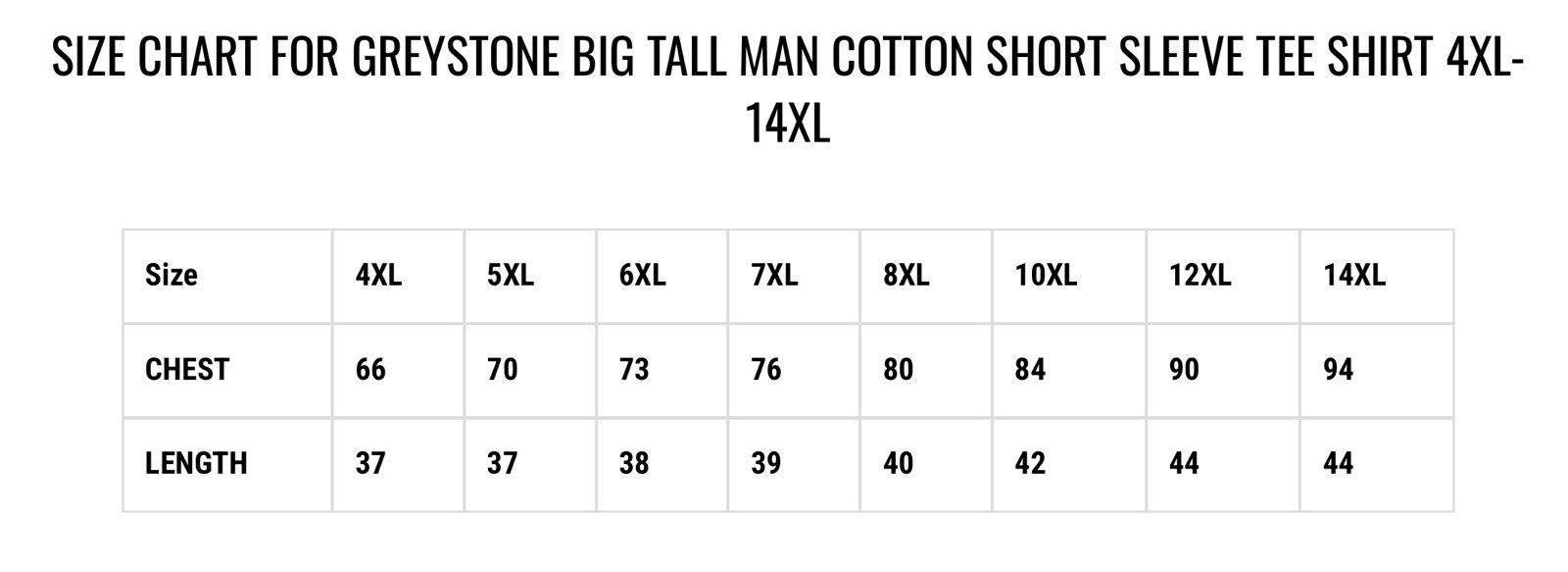 NWT Greystone Big & Tall Men’s White T-Shirt 10XL