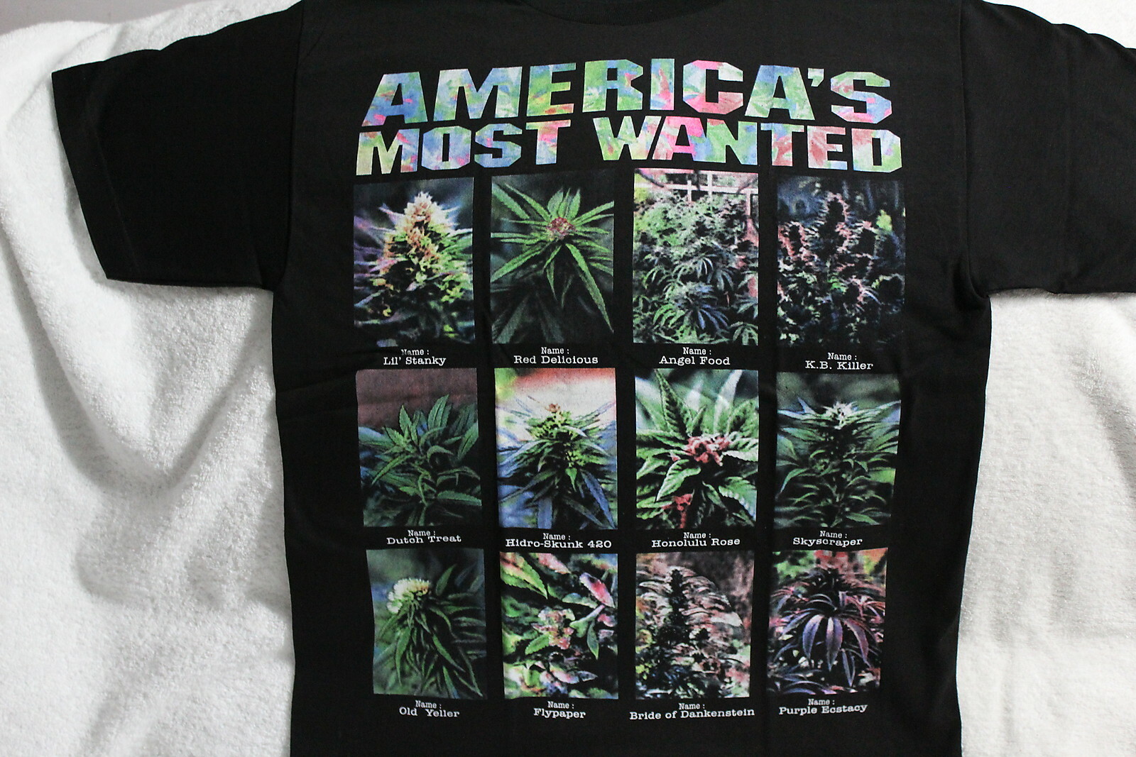 MARIJUANA AMERICA’S MOST WANTED WEED CANNABIS KUSH T-SHIRT SHIRT