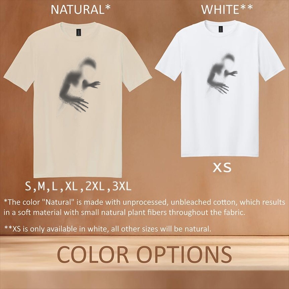 Abstract Powder Figure Graphic Tee Artistic Monochrome Design