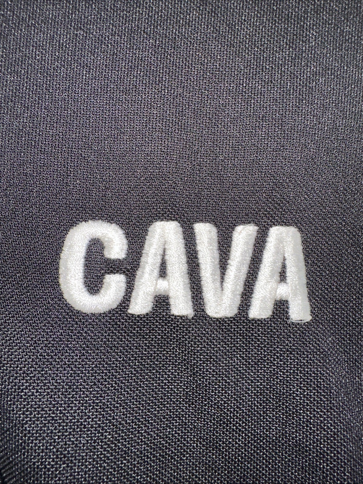 Cava Men’s Medium 100% Recycled Polyester Black S/S Uniform Work Polo Shirt